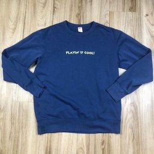 UniQlo UT Mens Sweatshirt Pullover Mickey Mouse x Keith Haring Blue Size Medium